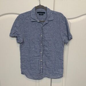 Perry Ellis Light Blue Short-Sleeve Button-Down Shirt